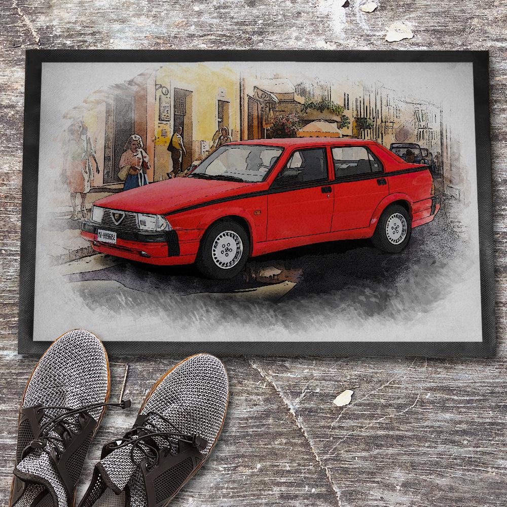 ALFA ROMEO 75 1.8I TURBO AMERICA 1986 Skilte, Musemåtte, Dørmåtte-Skilte-Alfa Romeo-Garage Culture Shop- garage - man cave - merchandise