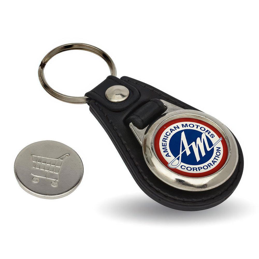 AMC Corporate - Nøglering med Indkøbsvognsmønt – Metal & Kunstlæder-Nøglering-AMC-Garage Culture Shop- garage - man cave - merchandise