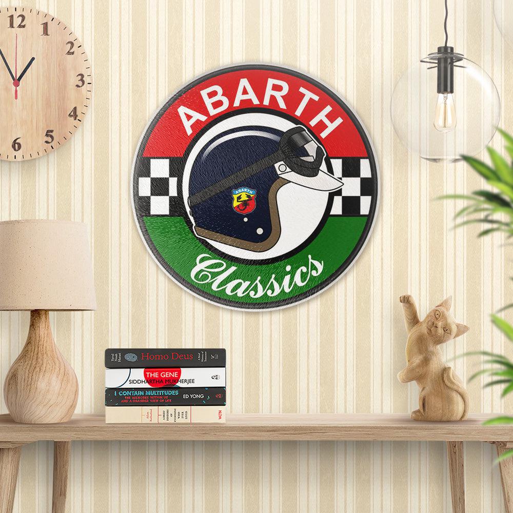 Abarth Classics Runde Skilte , Musemåtte Rundt , Kop Underlag, Underlagssæt-Runde Skilte-Abarth-Garage Culture Shop- garage - man cave - merchandise