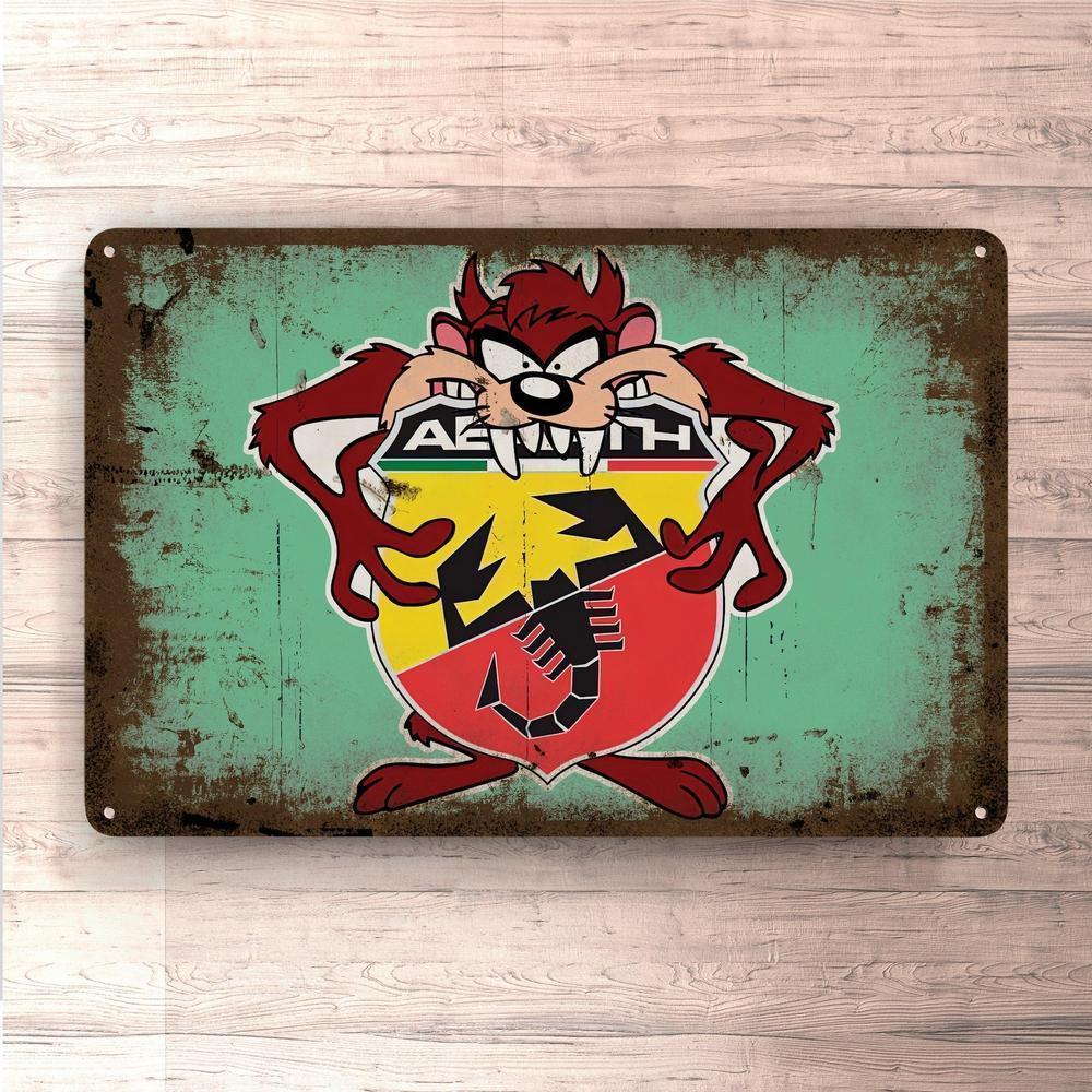 Abarth Taz Vintage Skilte, Musemåtte, Dørmåtte-Skilte-Abarth-Garage Culture Shop- garage - man cave - merchandise