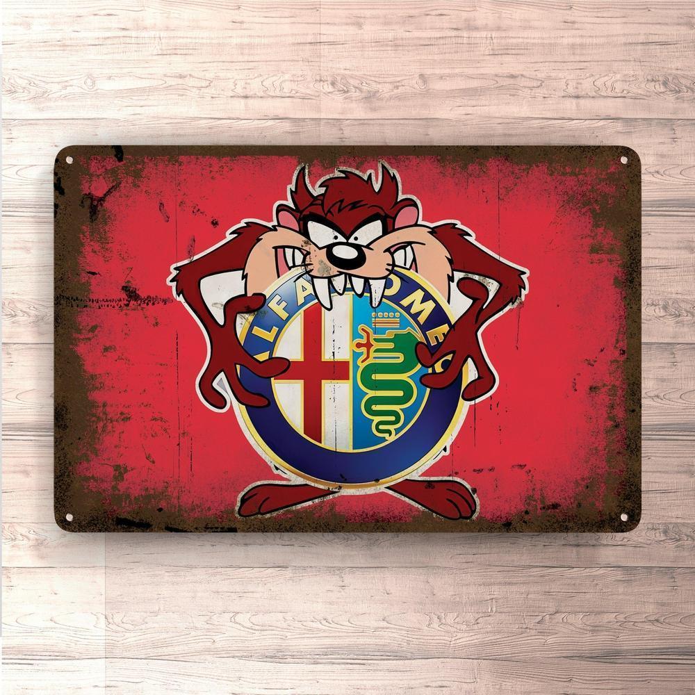 Alfa Romeo Taz Vintage Skilte, Musemåtte, Dørmåtte-Skilte-Alfa Romeo-Garage Culture Shop- garage - man cave - merchandise