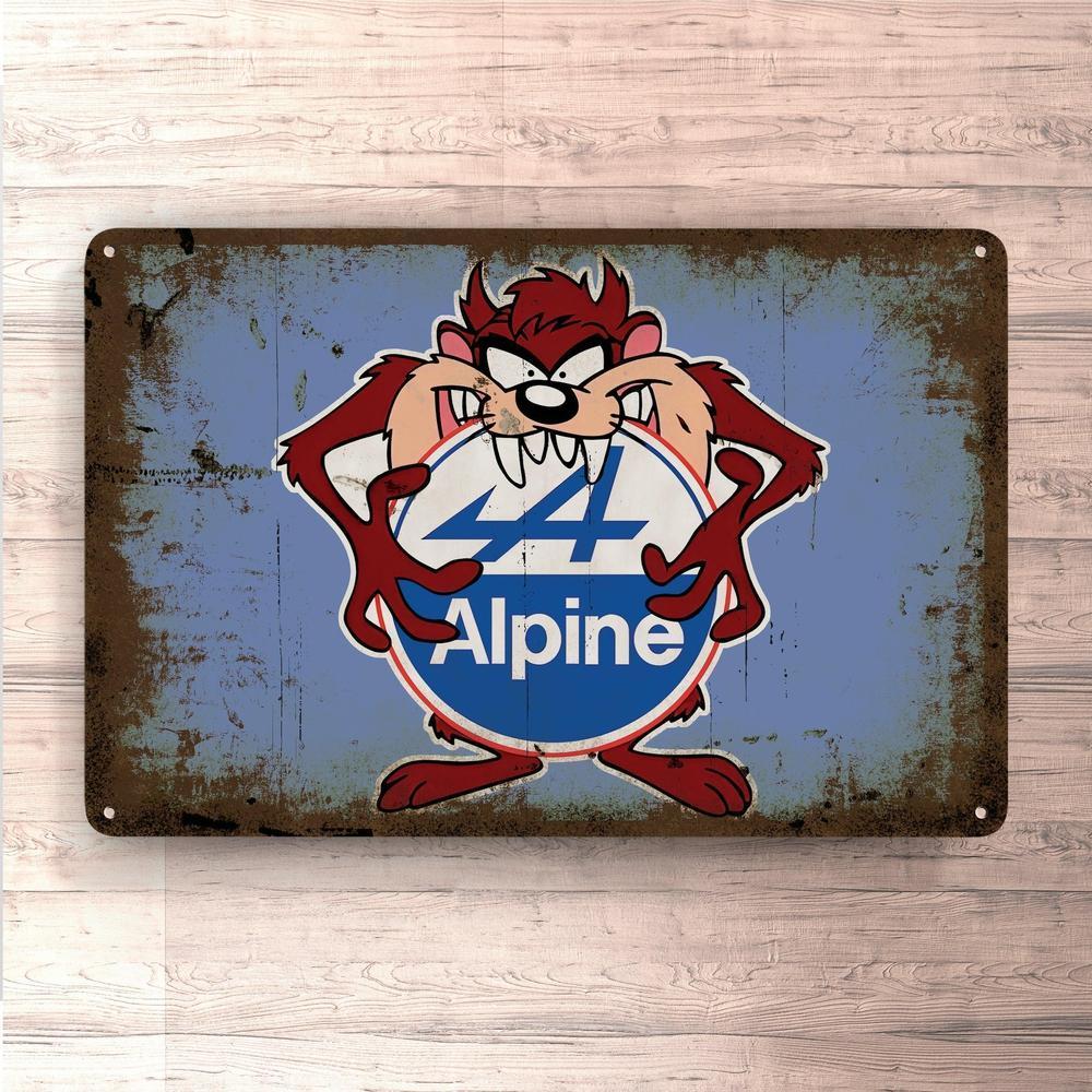 Alpine Taz Vintage Skilte, Musemåtte, Dørmåtte-Skilte-Alpine-Garage Culture Shop- garage - man cave - merchandise