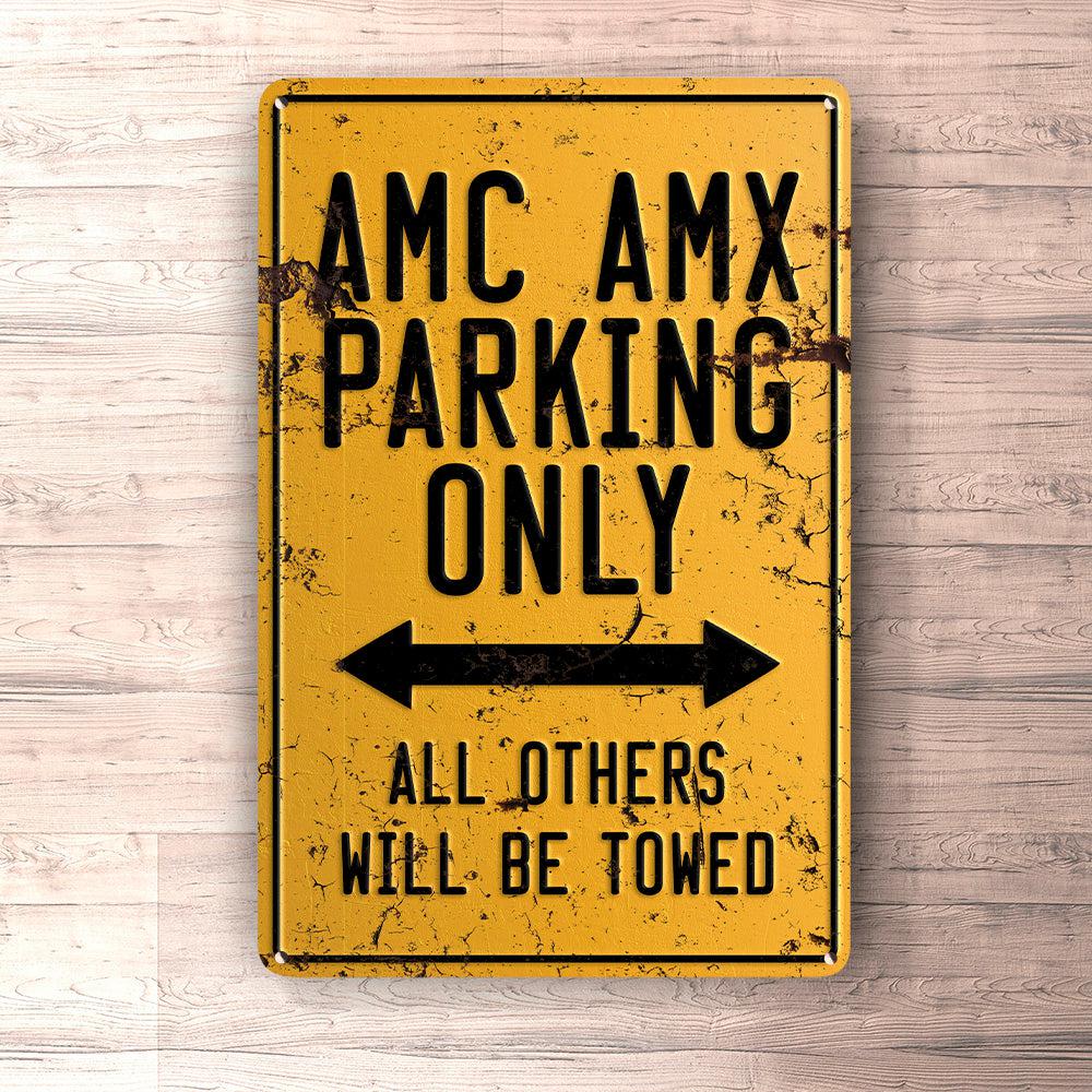Amc AMX Parking Only Skilte, Musemåtte, Dørmåtte-Parking skilte-AMC-Garage Culture Shop- garage - man cave - merchandise