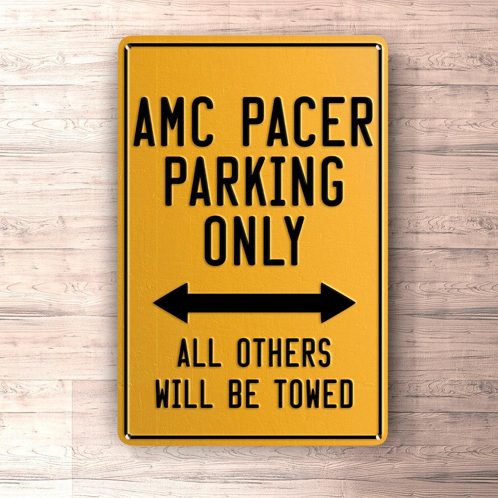 Amc Pacer Parking Only Skilte, Musemåtte, Dørmåtte , Plakat-Parking skilte-AMC-Garage Culture Shop- garage - man cave - merchandise