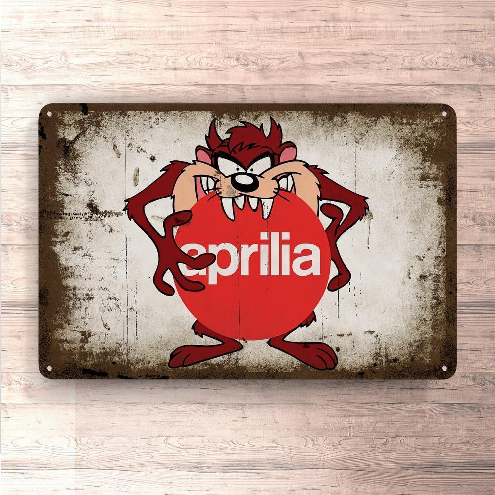 Aprilia Taz Vintage Skilte, Musemåtte, Dørmåtte , Plakat-Skilte-Aprilia-Garage Culture Shop- garage - man cave - merchandise