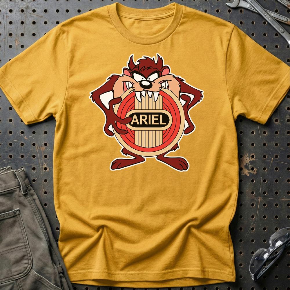 Ariel TAZ Unisex T-Shirt , Bomuld-Beklædning-Ariel-Guld-S-Garage Culture Shop- garage - man cave - merchandise
