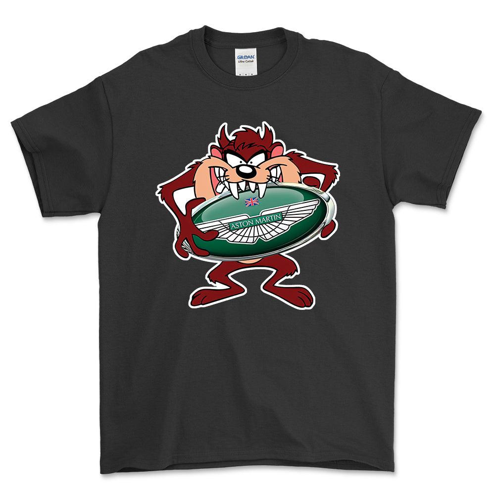 Aston Martin TAZ Unisex T-Shirt , Bomuld-Beklædning-Aston Martin-Sort-S-Forside-Garage Culture Shop- garage - man cave - merchandise