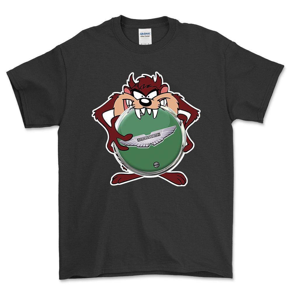 Aston Martin TAZ Unisex T-Shirt , Bomuld-Beklædning-Aston Martin-Sort-S-Forside-Garage Culture Shop- garage - man cave - merchandise