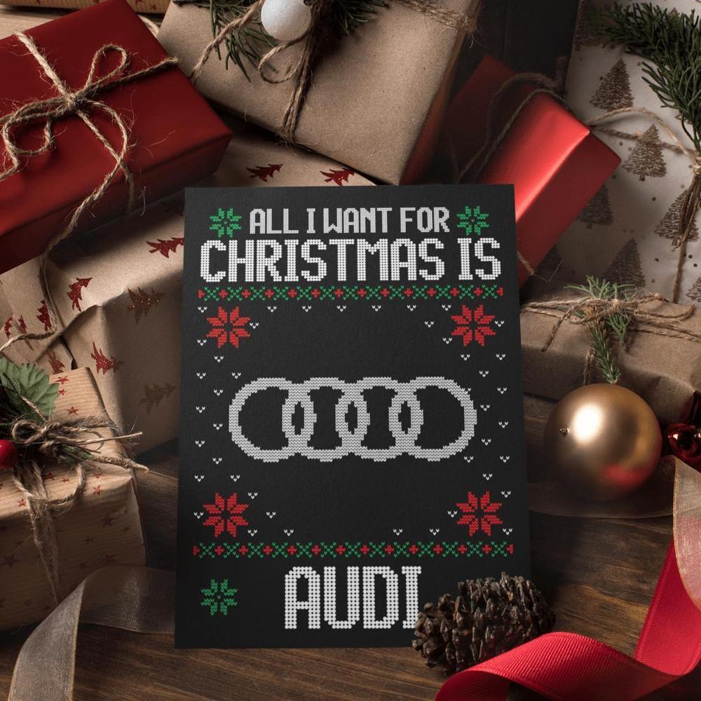 Audi Juleskilte All I Want For Christmas Is Skilte, Musemåtte, Dørmåtte-Skilte-Audi-Garage Culture Shop- garage - man cave - merchandise