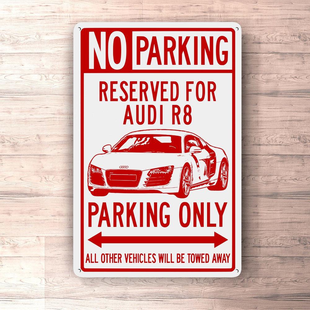 Audi R8 Parking Only Skilte, Musemåtte, Dørmåtte-Parking skilte-Audi-Garage Culture Shop- garage - man cave - merchandise