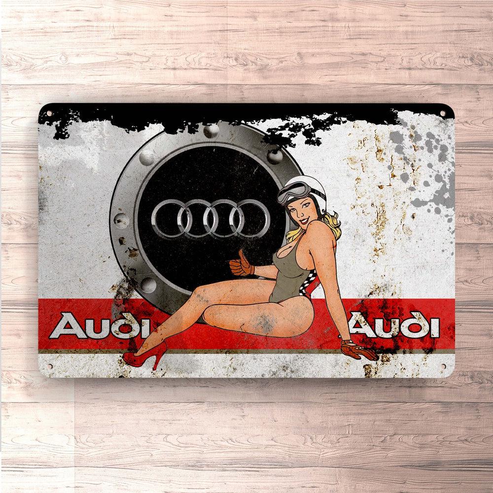 Audi Skilte, Musemåtte, Dørmåtte , Plakat-Skilte-Audi-Garage Culture Shop- garage - man cave - merchandise