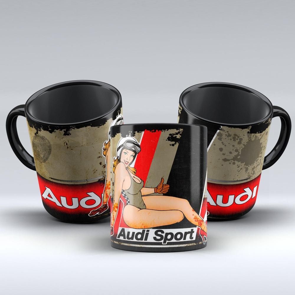 Audi Sport Pin-Up "To Toner" Vintage Keramisk Krus-Krus-Audi-Garage Culture Shop- garage - man cave - merchandise