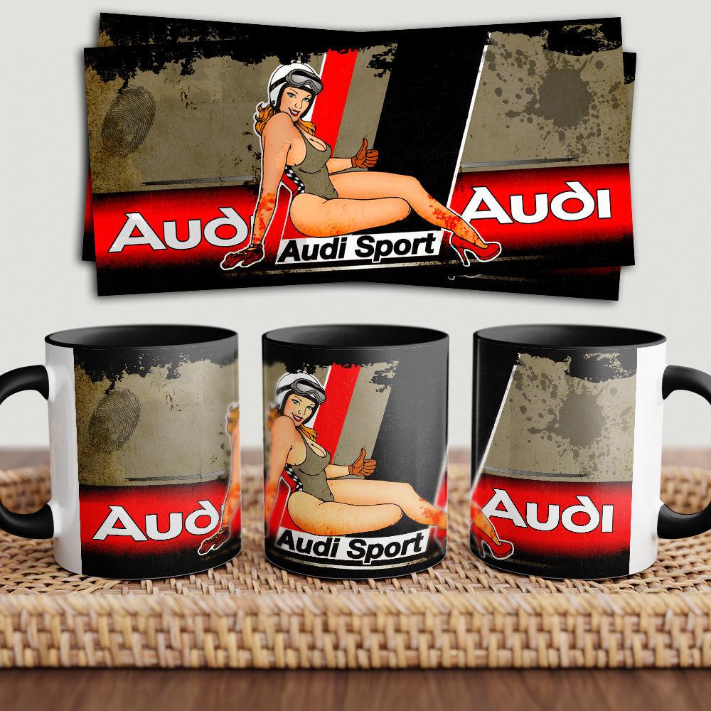 Audi Sport Pin-Up "To Toner" Vintage Keramisk Krus-Krus-Audi-Garage Culture Shop- garage - man cave - merchandise