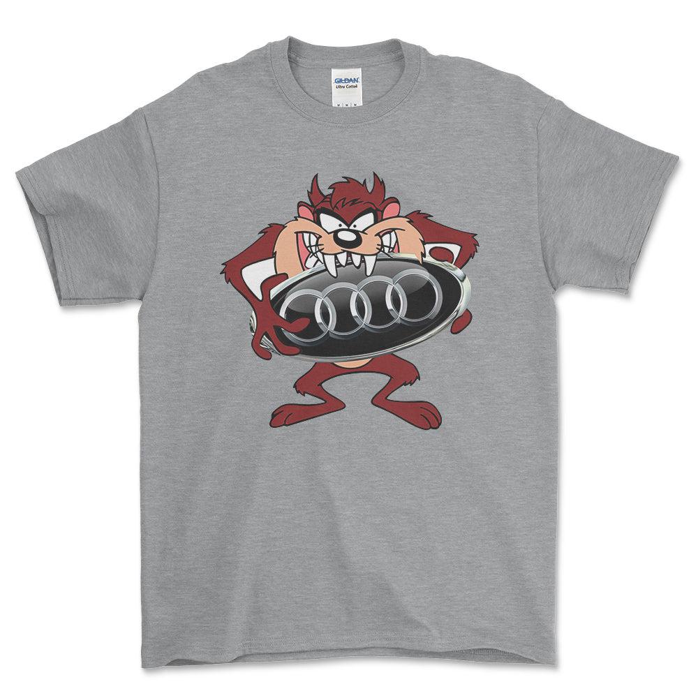 Audi TAZ Unisex T-Shirt , Bomuld-Beklædning-Audi-Grå Sport-S-Forside-Garage Culture Shop- garage - man cave - merchandise
