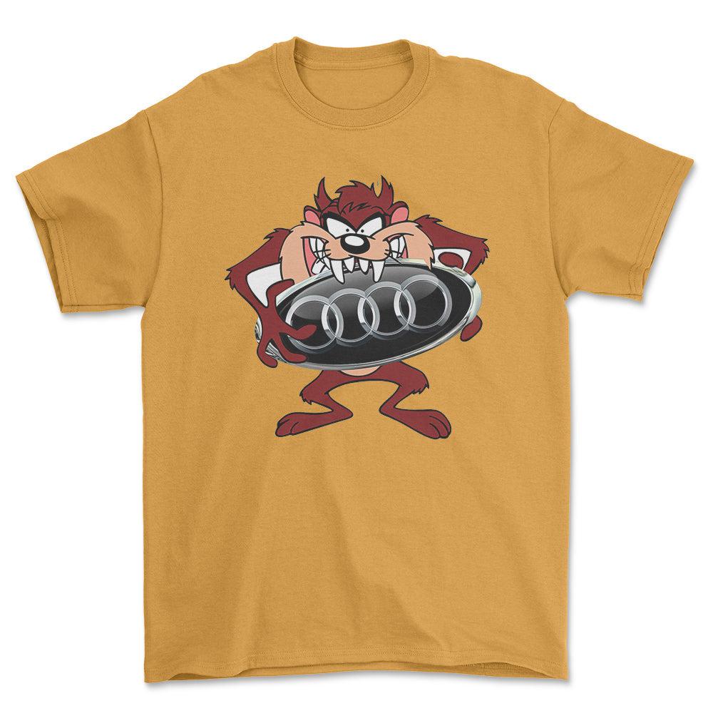 Audi TAZ Unisex T-Shirt , Bomuld-Beklædning-Audi-Guld-S-Forside-Garage Culture Shop- garage - man cave - merchandise