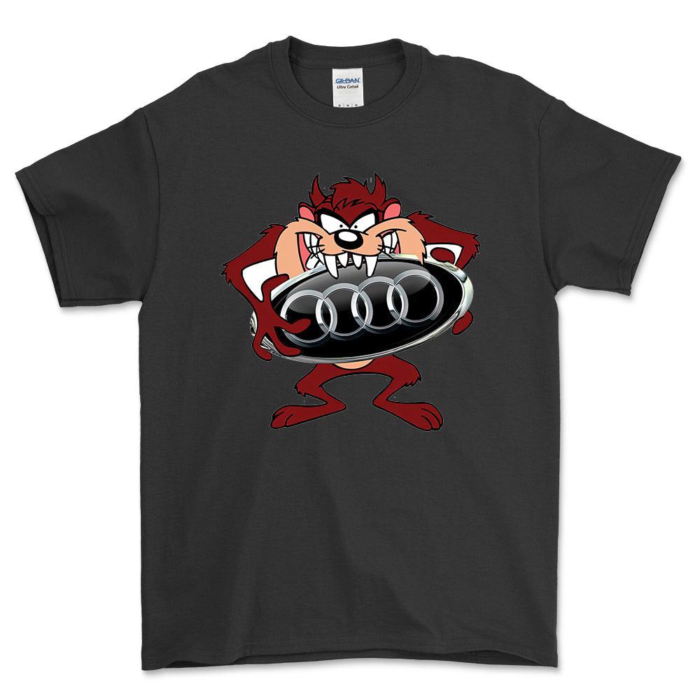 Audi TAZ Unisex T-Shirt , Bomuld-Beklædning-Audi-Sort-S-Forside-Garage Culture Shop- garage - man cave - merchandise