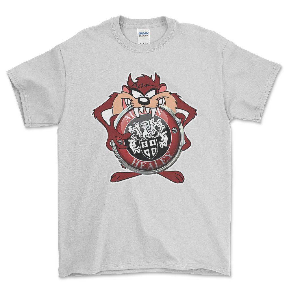 Austin Healey TAZ Unisex T-Shirt , Bomuld-Beklædning-Austin Healey-Hvid-S-Forside-Garage Culture Shop- garage - man cave - merchandise