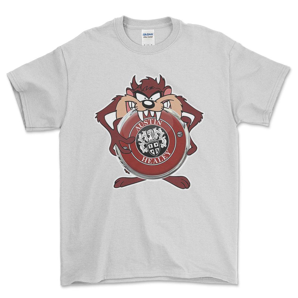 Austin Healey TAZ Unisex T-Shirt , Bomuld-Beklædning-Austin Healey-Hvid-S-Forside-Garage Culture Shop- garage - man cave - merchandise