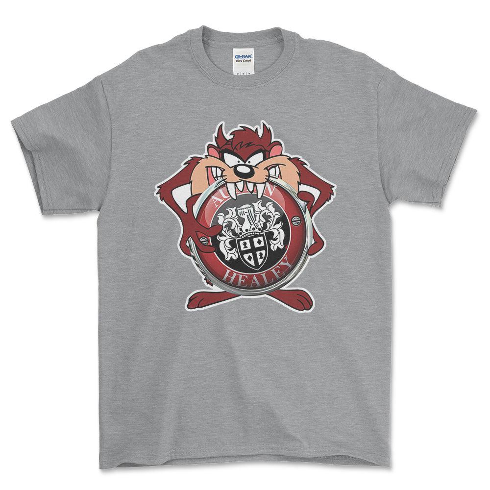 Austin Healey TAZ Unisex T-Shirt , Bomuld-Beklædning-Austin Healey-Grå Sport-S-Forside-Garage Culture Shop- garage - man cave - merchandise