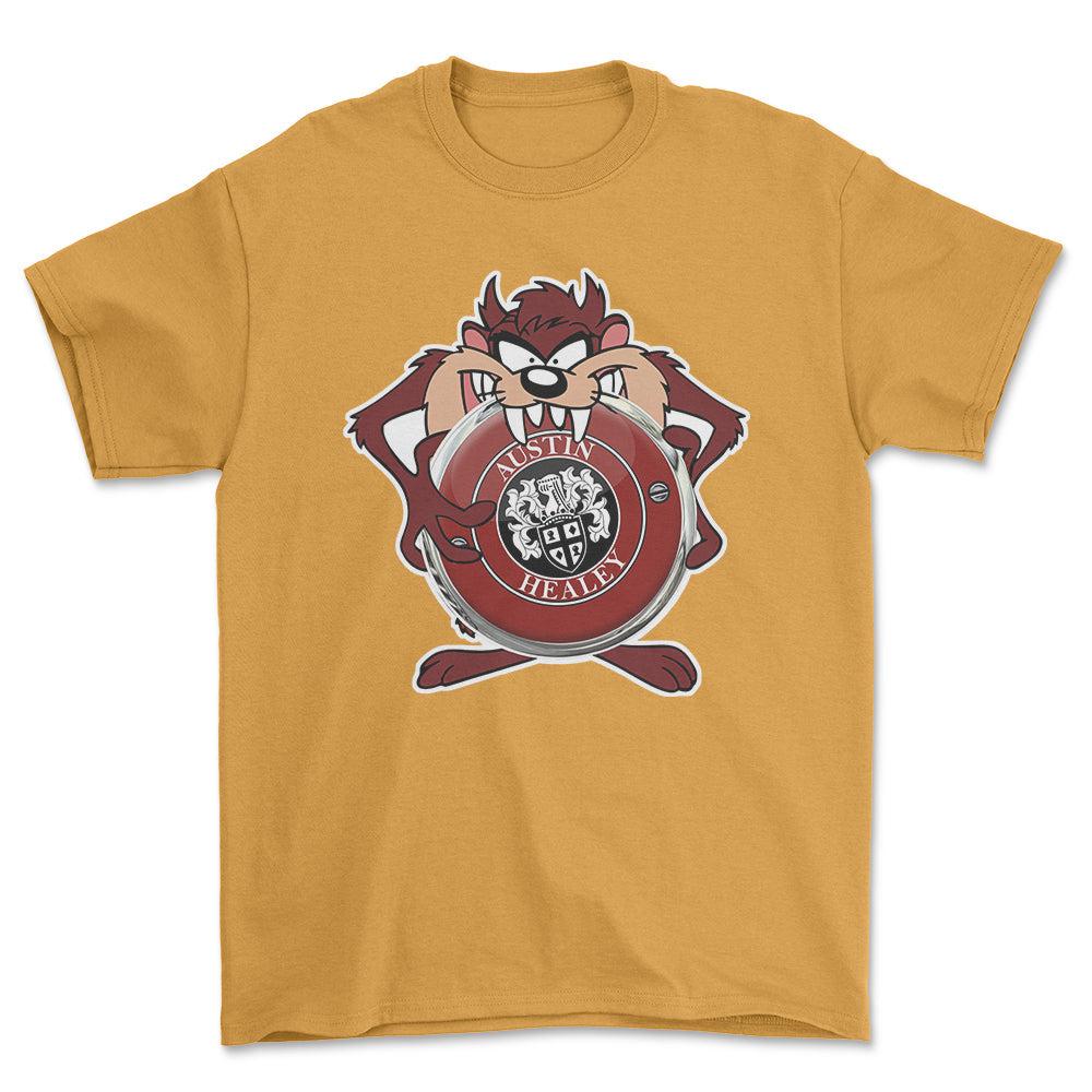 Austin Healey TAZ Unisex T-Shirt , Bomuld-Beklædning-Austin Healey-Guld-S-Forside-Garage Culture Shop- garage - man cave - merchandise