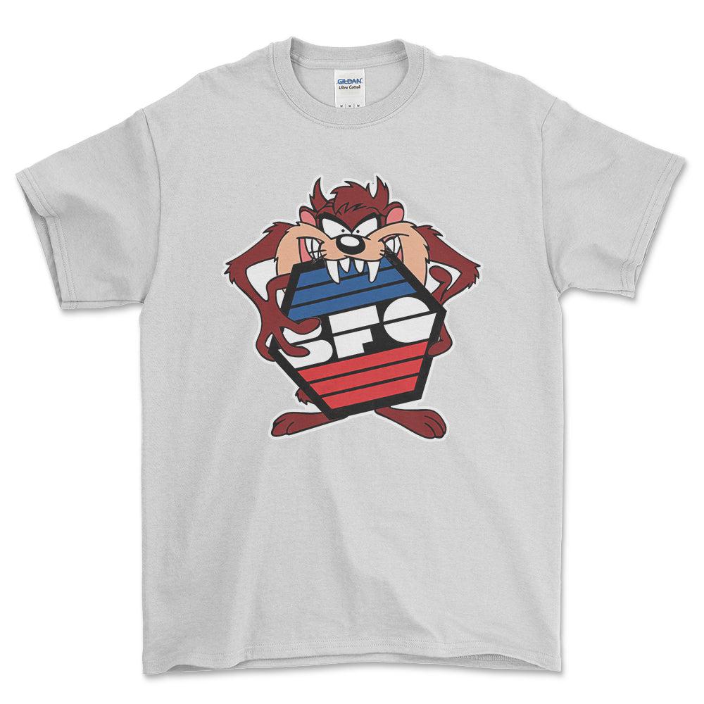 BFG TAZ Unisex T-Shirt , Bomuld-Beklædning-BFG-Hvid-S-Forside-Garage Culture Shop- garage - man cave - merchandise