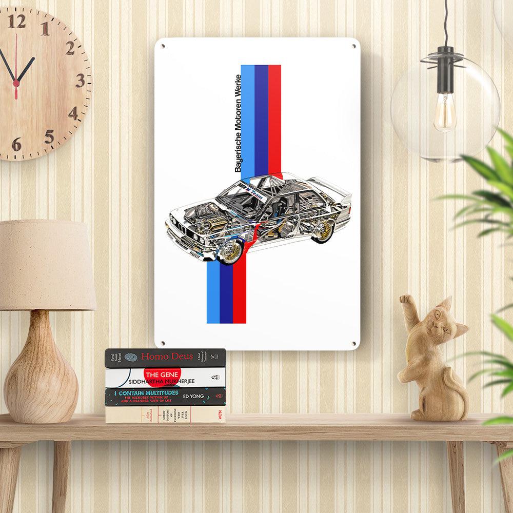 BMW E30 Skilte, Musemåtte, Dørmåtte , Plakat-Skilte-BMW-Garage Culture Shop- garage - man cave - merchandise