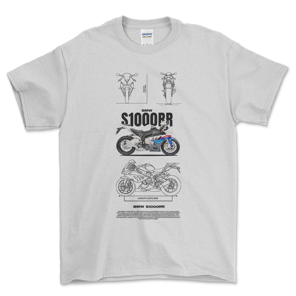 BMW S1000RR Unisex T-Shirt , Bomuld-Beklædning-BMW-Hvid-S-Forside-Garage Culture Shop- garage - man cave - merchandise
