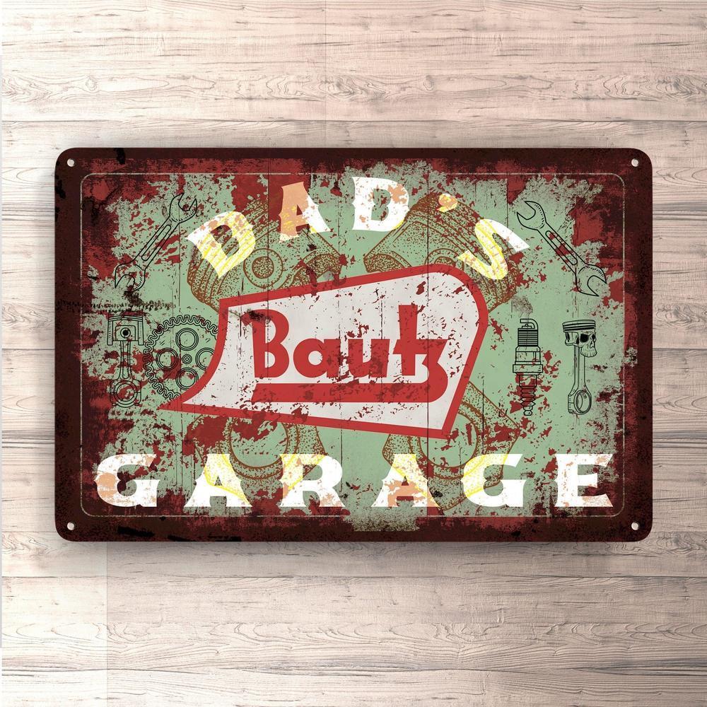 Bautz Dads Garage Vintage Skilte, Musemåtte, Dørmåtte-Skilte-Bautz-Garage Culture Shop- garage - man cave - merchandise