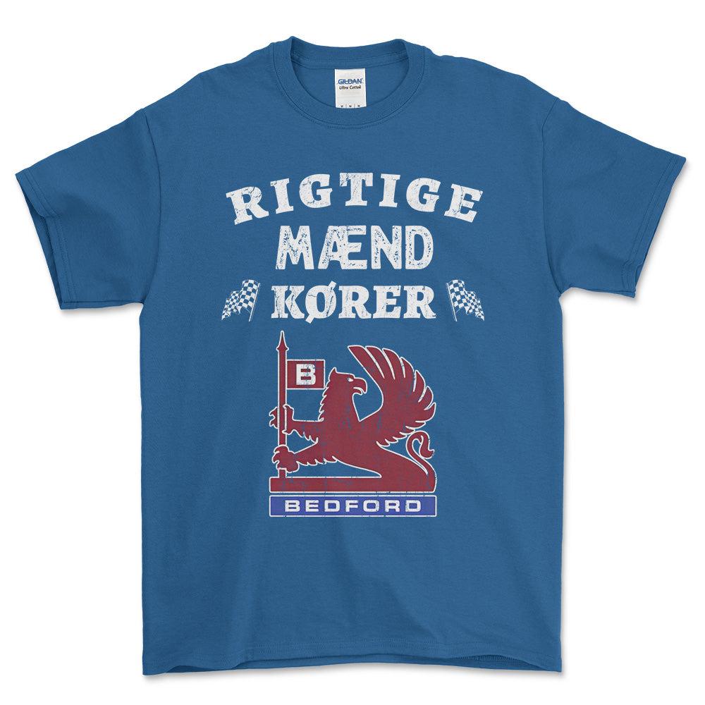 Bedford Rigtige Mænd Kører Unisex T-Shirt , Bomuld-Beklædning-Bedford-Blå Royal-S-Forside-Garage Culture Shop- garage - man cave - merchandise