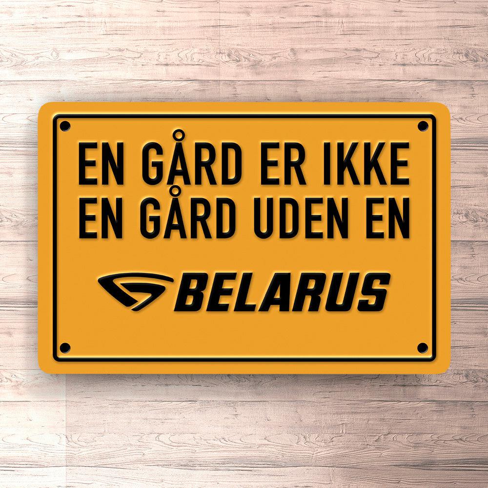 Belarus En Gård Er Ikke En Gård Uden En Belarus Skilte, Musemåtte, Dørmåtte , Plakat-Skilte-Belarus-Garage Culture Shop- garage - man cave - merchandise