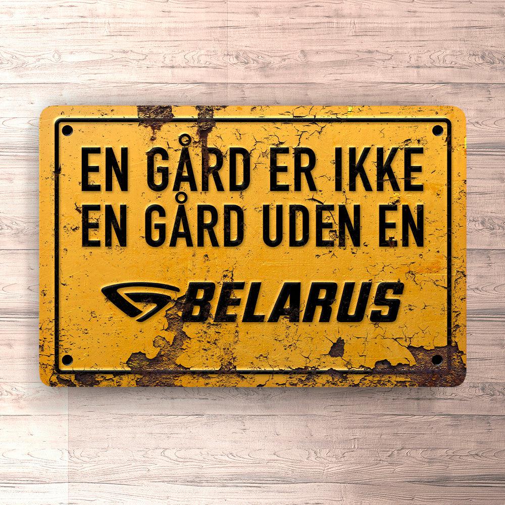 Belarus En Gård Er Ikke En Gård Uden En Belarus Skilte, Musemåtte, Dørmåtte , Plakat-Skilte-Belarus-Garage Culture Shop- garage - man cave - merchandise