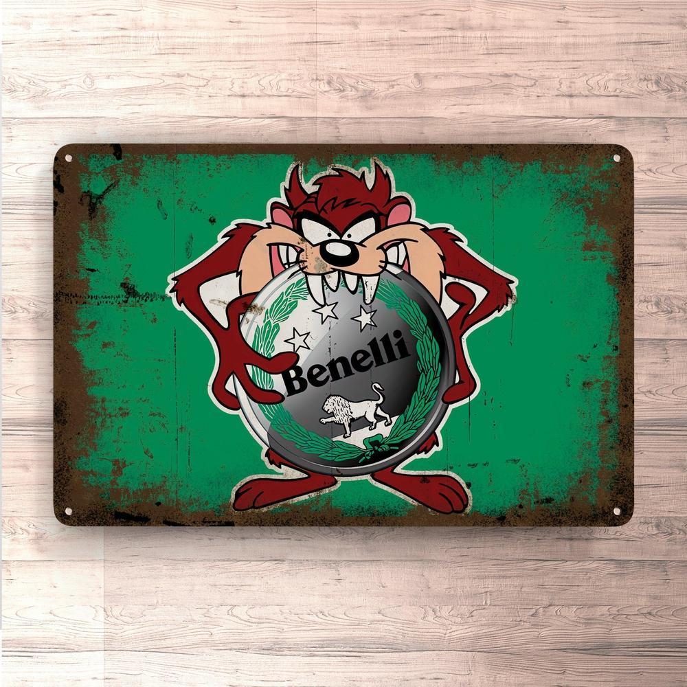 Benelli Taz Vintage Skilte, Musemåtte, Dørmåtte-Skilte-Benelli-Garage Culture Shop- garage - man cave - merchandise