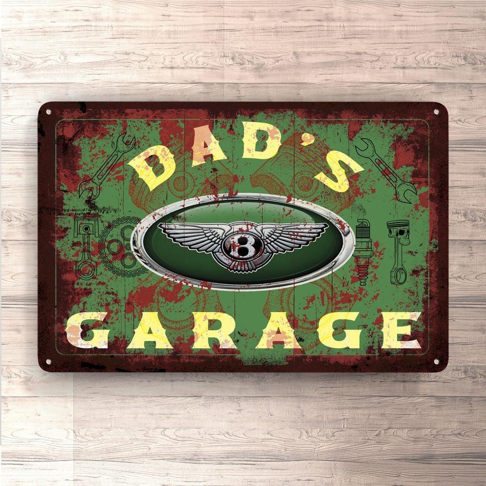 Bentley Dads Garage Vintage Skilte, Musemåtte, Dørmåtte-Skilte-Bentley-Garage Culture Shop- garage - man cave - merchandise