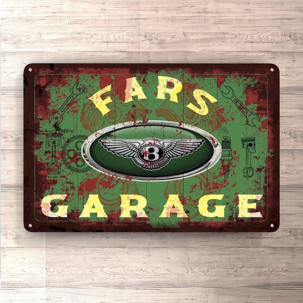 Bentley Fars Garage Vintage Skilte, Musemåtte, Dørmåtte-Skilte-Bentley-Garage Culture Shop- garage - man cave - merchandise