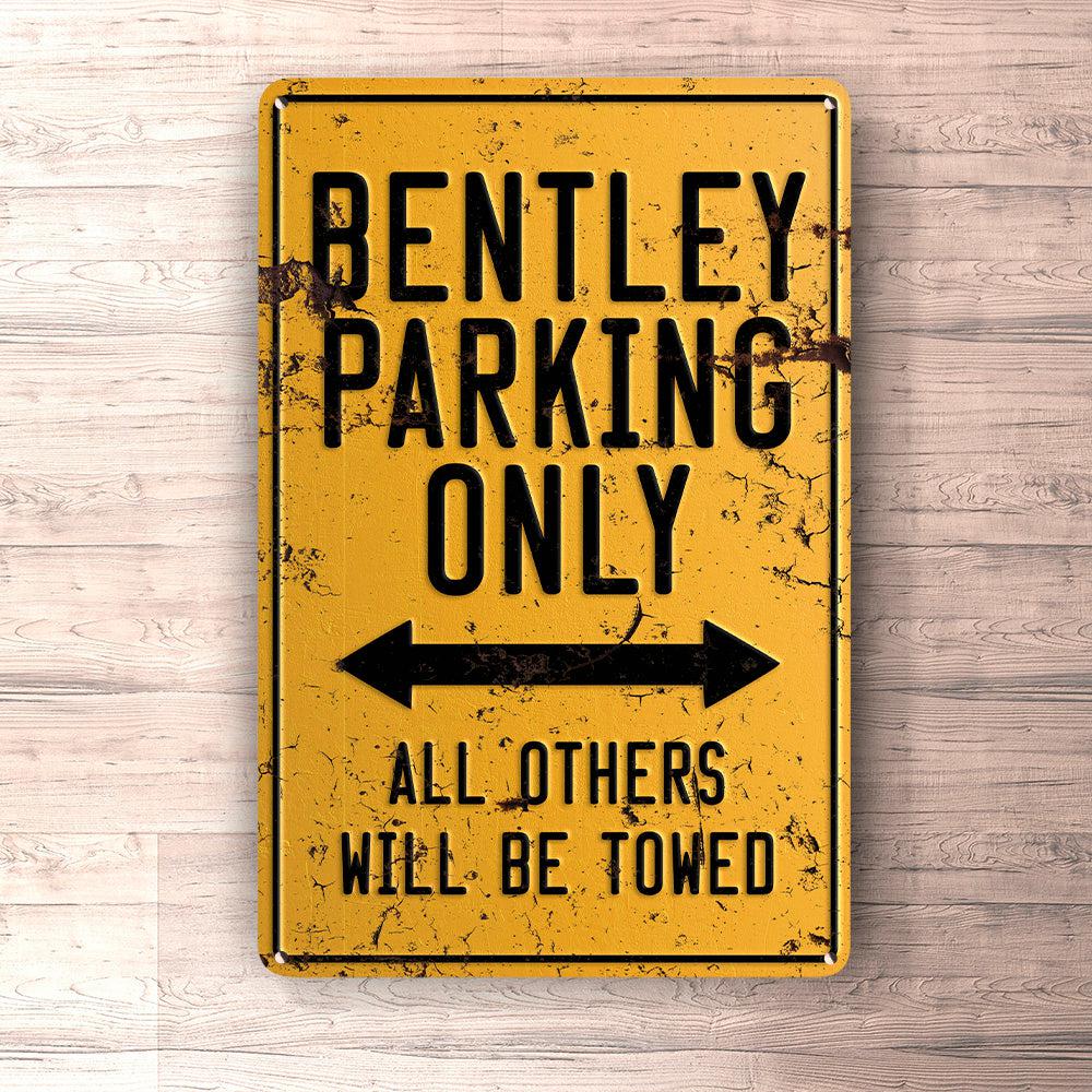 Bentley Parking Only Skilte, Musemåtte, Dørmåtte-Parking skilte-Bentley-Garage Culture Shop- garage - man cave - merchandise