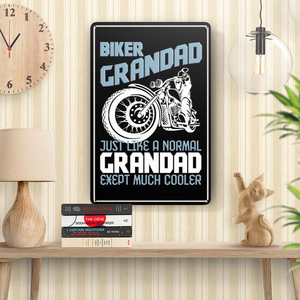 Biker Grandad Just Like A Normal Grandad Exept Much Cooler Skilte, Musemåtte, Dørmåtte-Skilte-Biker-Garage Culture Shop- garage - man cave - merchandise