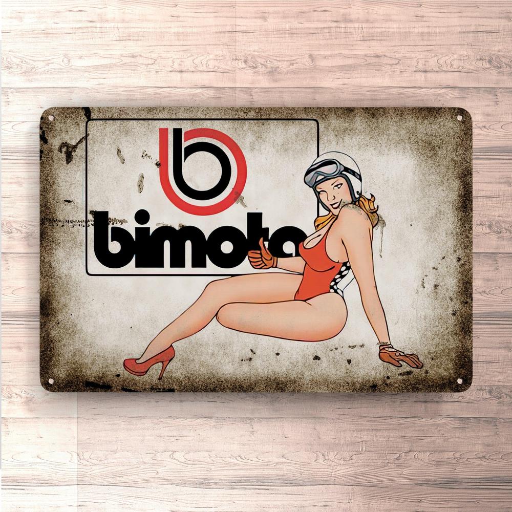 Bimota Pin-Up Vintage Skilte, Musemåtte, Dørmåtte-Skilte-Bimota-Garage Culture Shop- garage - man cave - merchandise