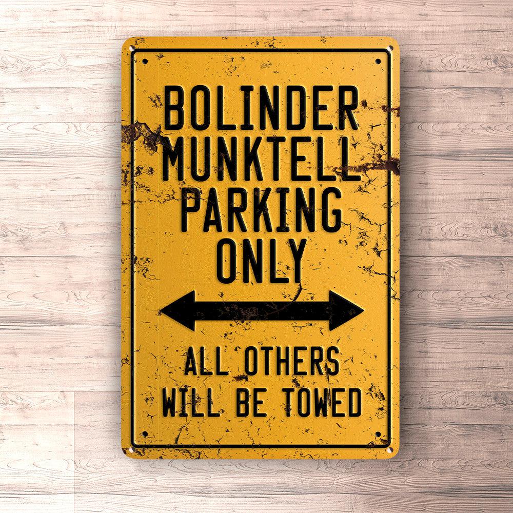 Bolinder Munktell Parking Only Skilte, Musemåtte, Dørmåtte , Plakat-Parking skilte-Bolinder Munktell-Garage Culture Shop- garage - man cave - merchandise