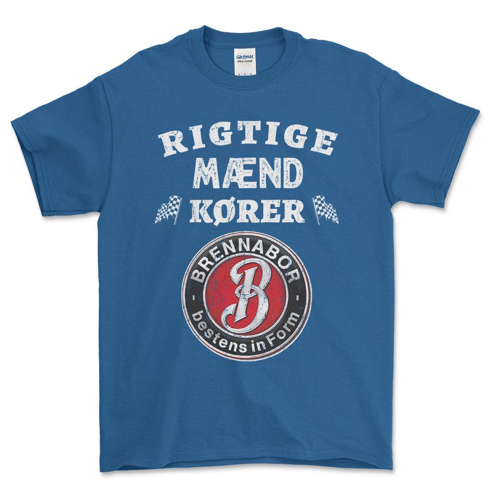 Brennabor Rigtige Mænd Kører - Unisex T-Shirt , Bomuld-Beklædning-Brennabor-Blå Royal-S-Forside-Garage Culture Shop- garage - man cave - merchandise
