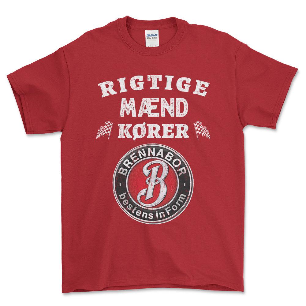 Brennabor Rigtige Mænd Kører - Unisex T-Shirt , Bomuld-Beklædning-Brennabor-Rød-S-Forside-Garage Culture Shop- garage - man cave - merchandise