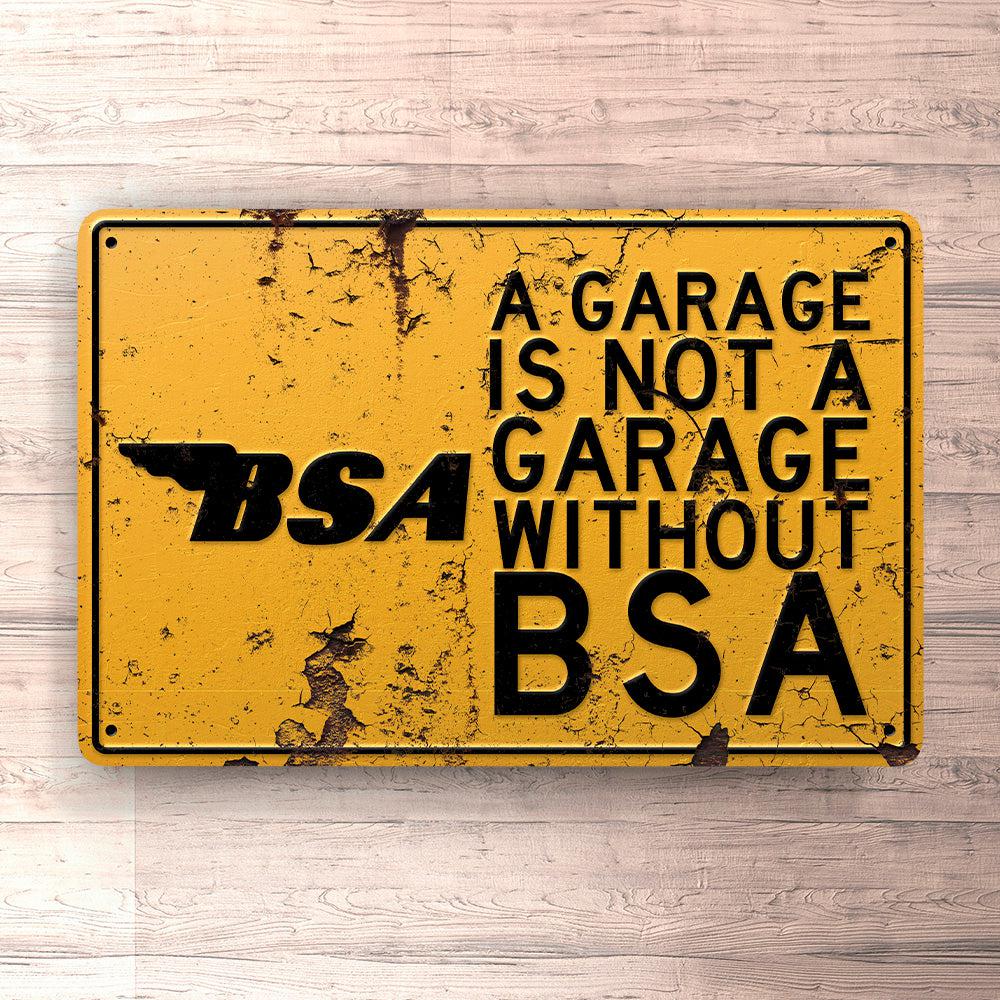 Bsa A Garage Is Not A Garage Without Bsa Skilte, Musemåtte, Dørmåtte-Skilte-BSA-Garage Culture Shop- garage - man cave - merchandise