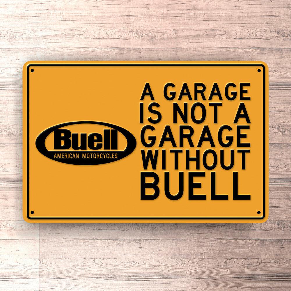 Buell A Garage Is Not A Garage Without Buell Skilte, Musemåtte, Dørmåtte , Plakat-Skilte-Buell-Garage Culture Shop- garage - man cave - merchandise