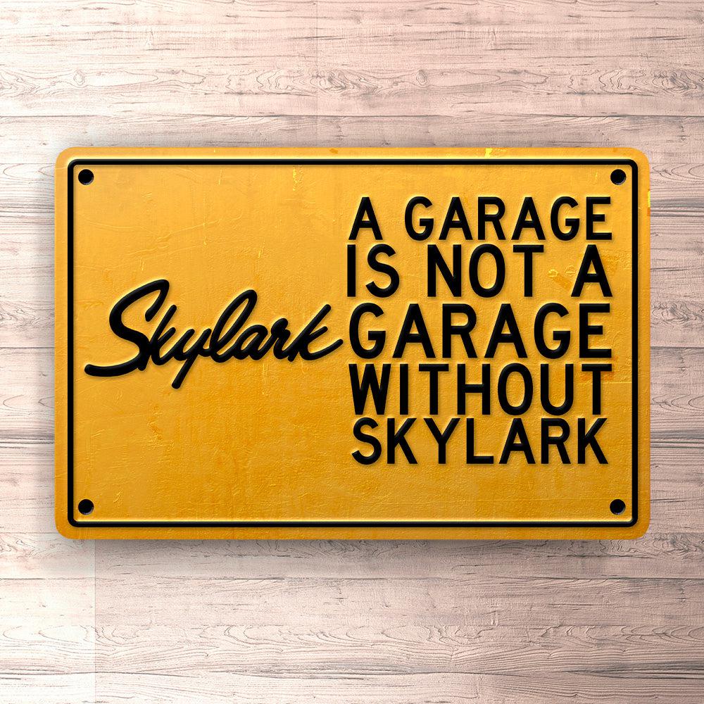 Buick A Garage Is Not A Garage Without Buick Skylark Skilte, Musemåtte, Dørmåtte-Skilte-Buick-Garage Culture Shop- garage - man cave - merchandise