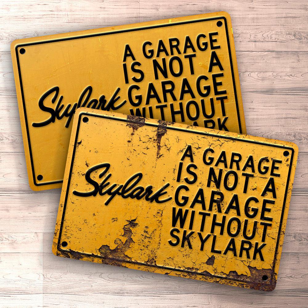 Buick A Garage Is Not A Garage Without Buick Skylark Skilte, Musemåtte, Dørmåtte-Skilte-Buick-Garage Culture Shop- garage - man cave - merchandise