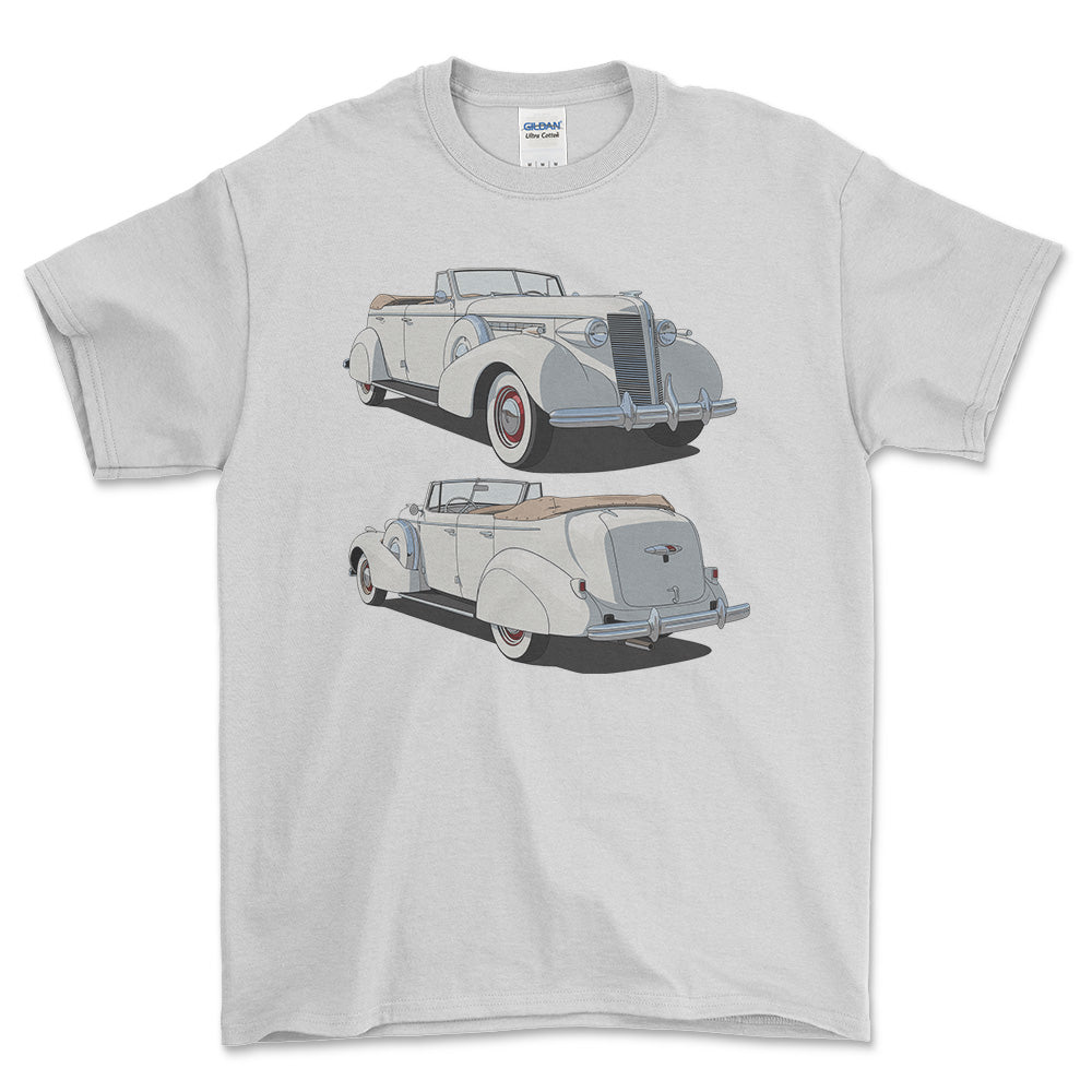 Buick Series 80 Roadmaster Phaeton 1957 - Unisex T-Shirt-Beklædning-Buick-Hvid-S-Forside-Garage Culture Shop- garage - man cave - merchandise