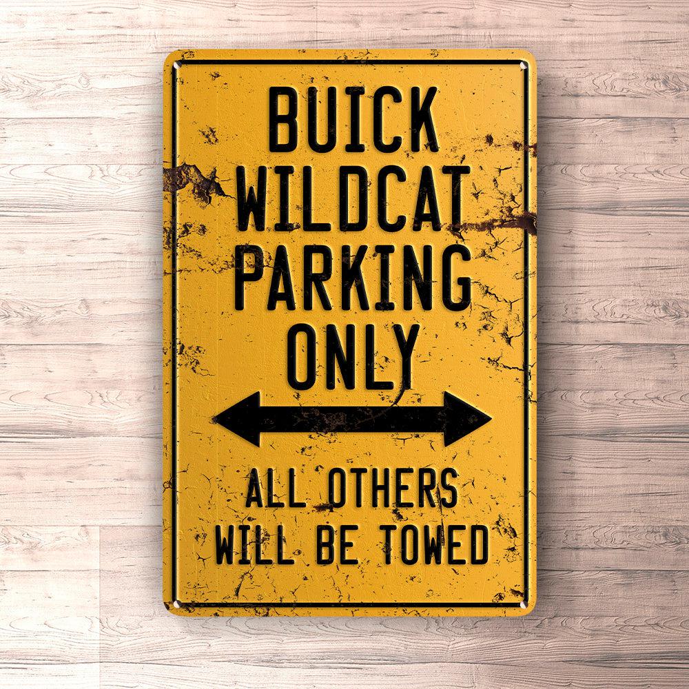 Buick Wildcat Parking Only Skilte, Musemåtte, Dørmåtte-Parking skilte-Buick-Garage Culture Shop- garage - man cave - merchandise