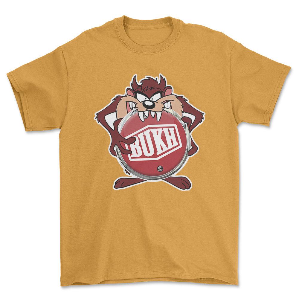 Bukh TAZ Unisex T-Shirt , Bomuld-Beklædning-Bukh-Guld-S-Forside-Garage Culture Shop- garage - man cave - merchandise