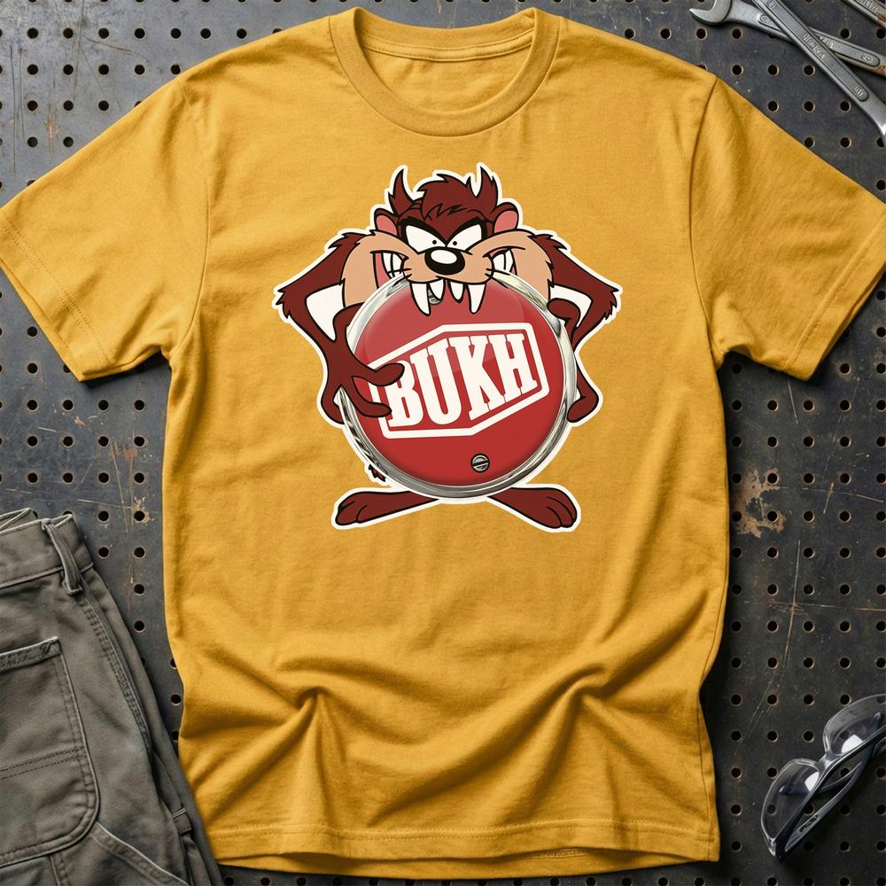 Bukh TAZ Unisex T-Shirt , Bomuld-Beklædning-Bukh-Guld-S-Garage Culture Shop- garage - man cave - merchandise