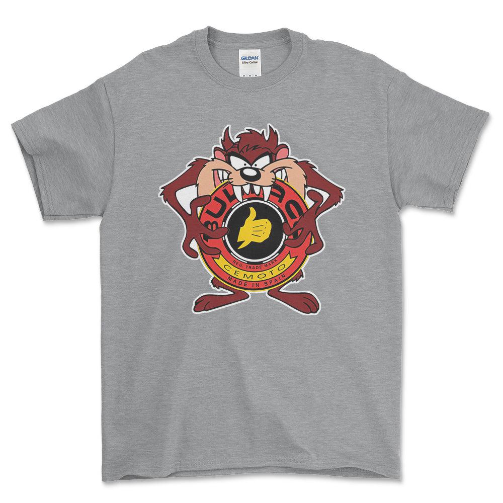 Bultaco TAZ Unisex T-Shirt , Bomuld-Beklædning-Bultaco-Grå Sport-S-Forside-Garage Culture Shop- garage - man cave - merchandise