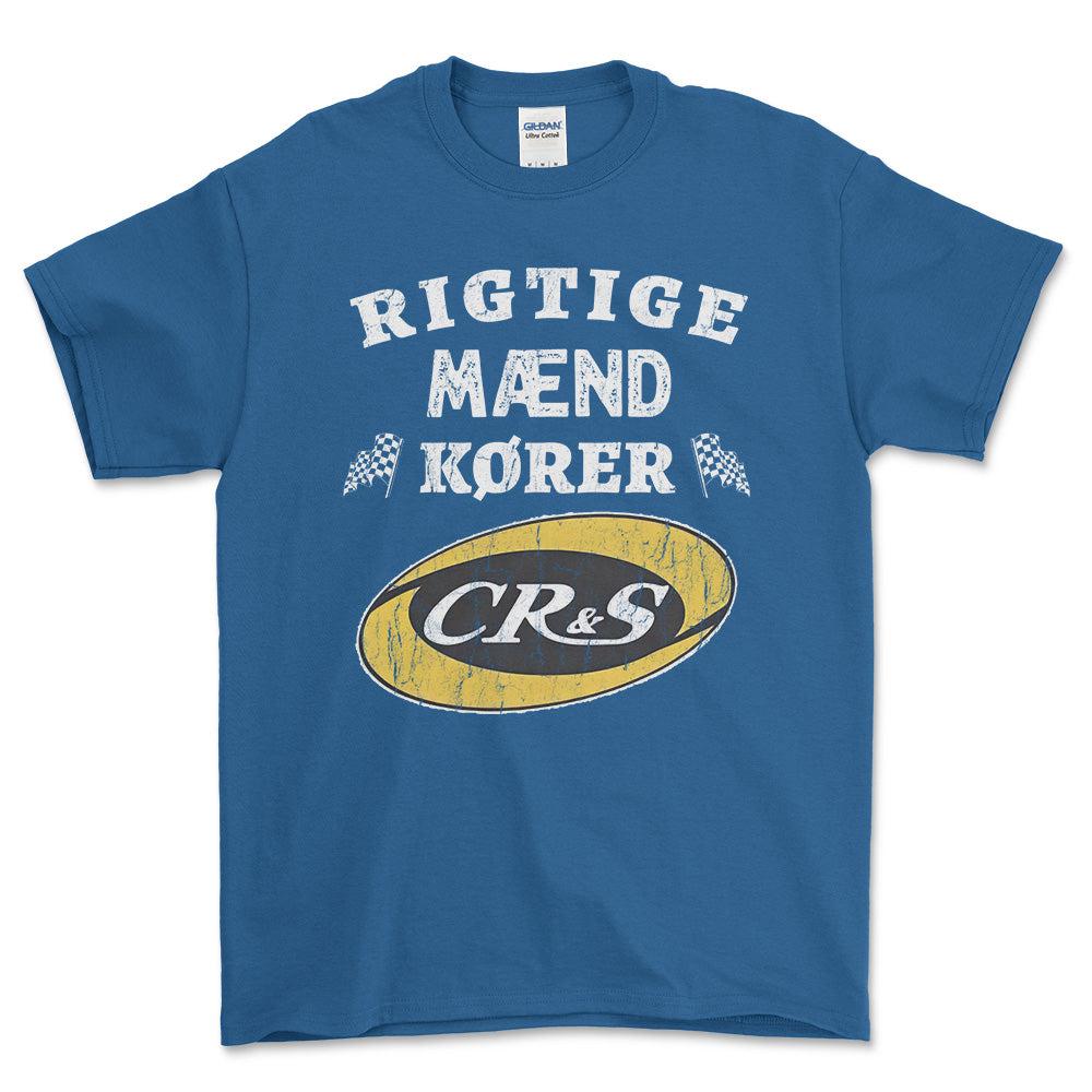 CR&S Rigtige Mænd Kører - Unisex T-Shirt , Bomuld-Beklædning-CR&S-Blå Royal-S-Forside-Garage Culture Shop- garage - man cave - merchandise